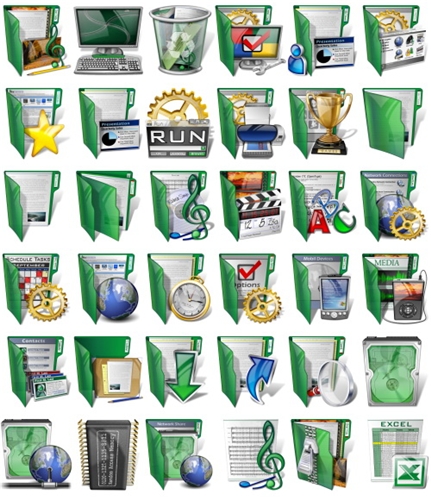 Gloss Green Icons Gloss Green Icons
