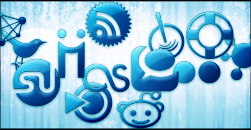 Blue Jelly Social Media Icons