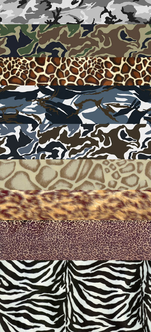 Camouflage set of textures