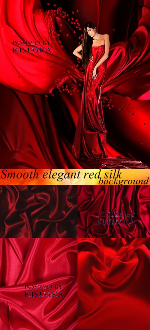 Stock Photo: Smooth elegant red silk background Stock Photo: Smooth elegant red silk background