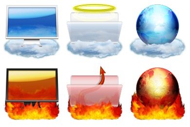 Heaven And Hell Icons by mat-u