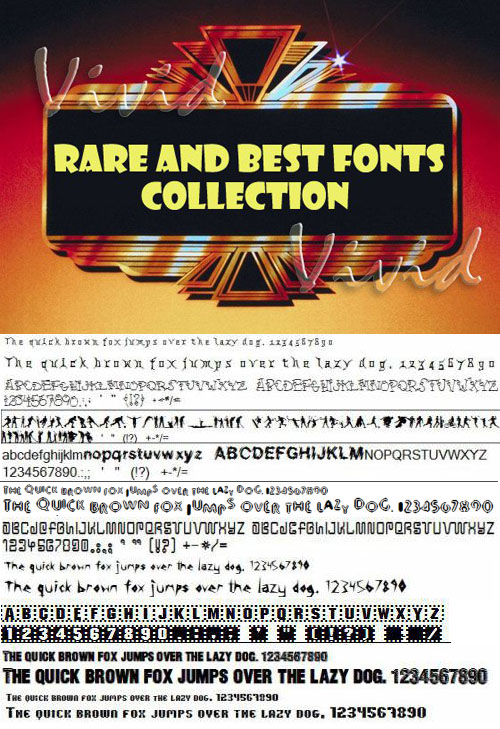 9480 Very Rare and Best Fonts Collection