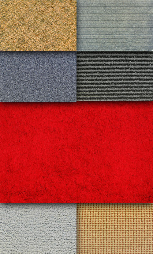 Set of colored carpet texture