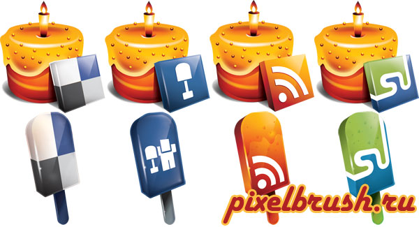 Cake &amp; Ice Icons - ����� � ���������� (������)