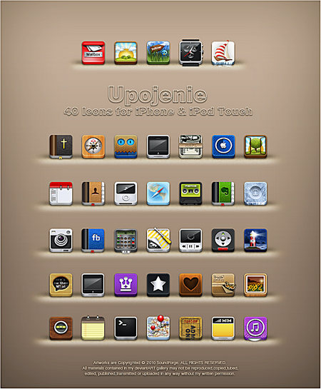 Icons for iphone end ipod Touch        Ipod