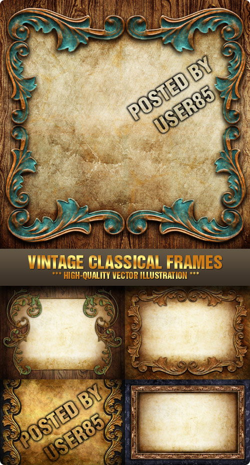 Stock Photo - Vintage Classical Frames Stock Photo - Vintage Classical Frames