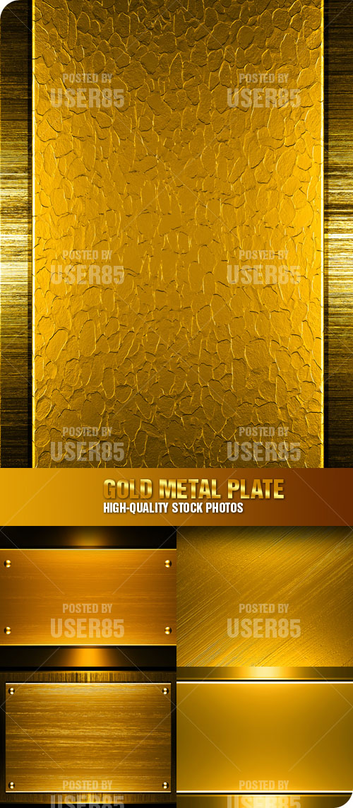 Stock Photo - Gold Metal Plate Stock Photo - Gold Metal Plate
