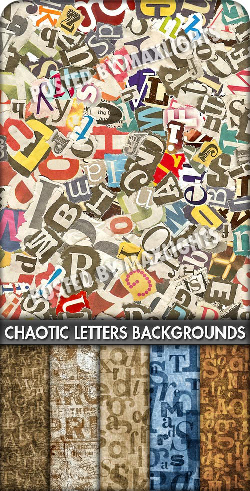 Chaotic letters backgrounds / Гранжевые фоны с буквами Chaotic letters backgrounds / Гранжевые фоны с буквами