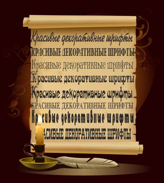 Набор шрифтов для дизайна Набор шрифтов для дизайна
