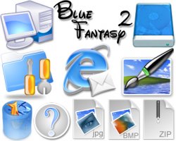 Blue Fantasy Icons