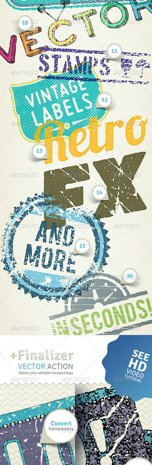GraphicRiver 2D Trash Stamper - Vector Actions Pack GraphicRiver 2D Trash Stamper - Vector Actions Pack