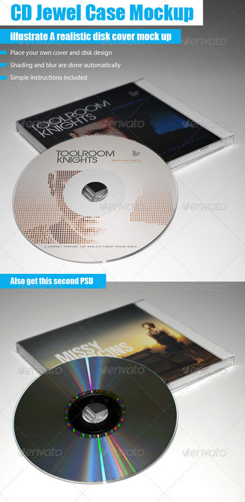 GraphicRiver - CD Jewel Case Mockup GraphicRiver - CD Jewel Case Mockup