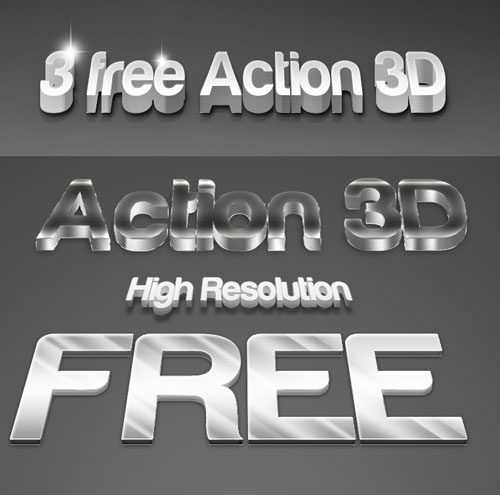 3D Actions for Photoshop 3D Actions for Photoshop