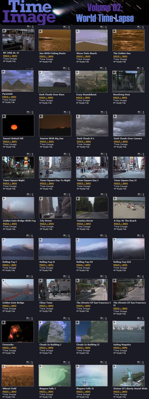 Time Image Volume 02: World Time Lapse (NTSC) Time Image Volume 02: World Time Lapse (NTSC)