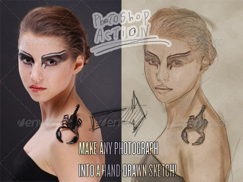 GraphicRiver Photograph to Sketch Art - Photoshop Action GraphicRiver Photograph to Sketch Art - Photoshop Action
