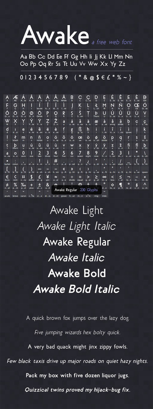 Awake Sans Web Font - MediaLoot