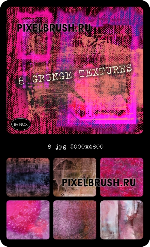 8 Grunge Textures - , 