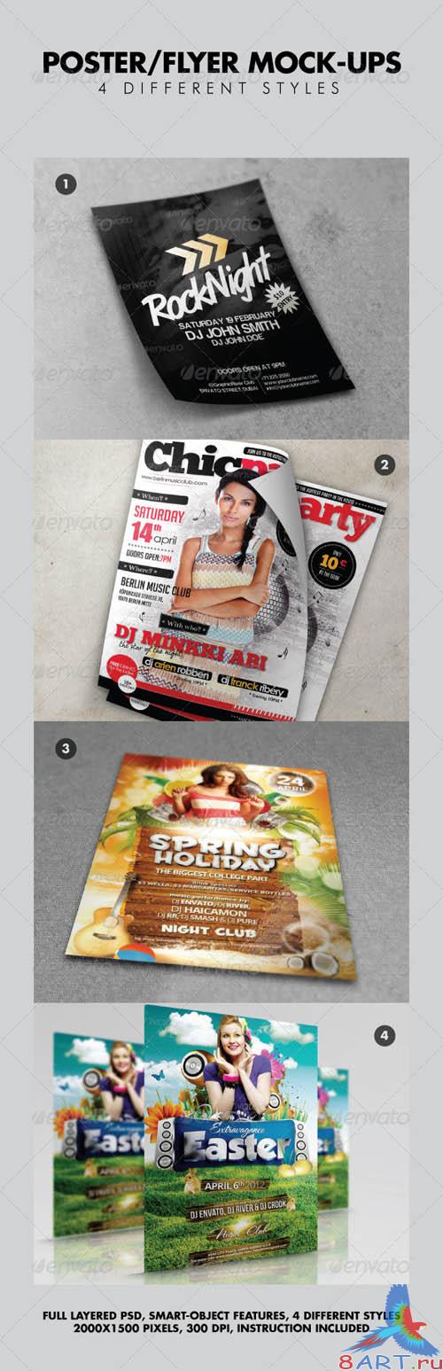 GraphicRiver Various Poster / Flyer Mock-ups V2 GraphicRiver Various Poster / Flyer Mock-ups V2