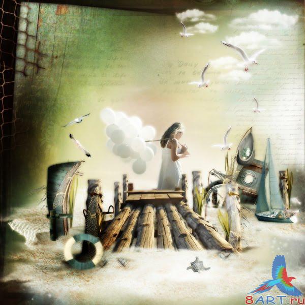 Скрап-набор Silent sea (Морская тишина) Скрап-набор Silent sea (Морская тишина)