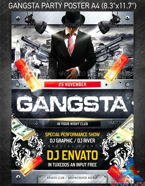 GraphicRiver Gangsta Party Poster