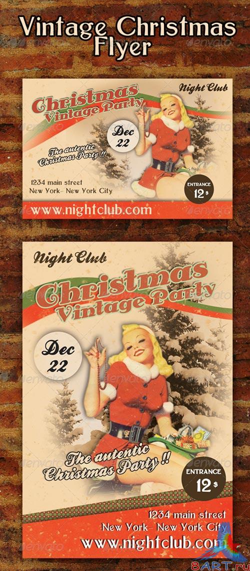 GraphicRiver Vintage Christmas Flyer