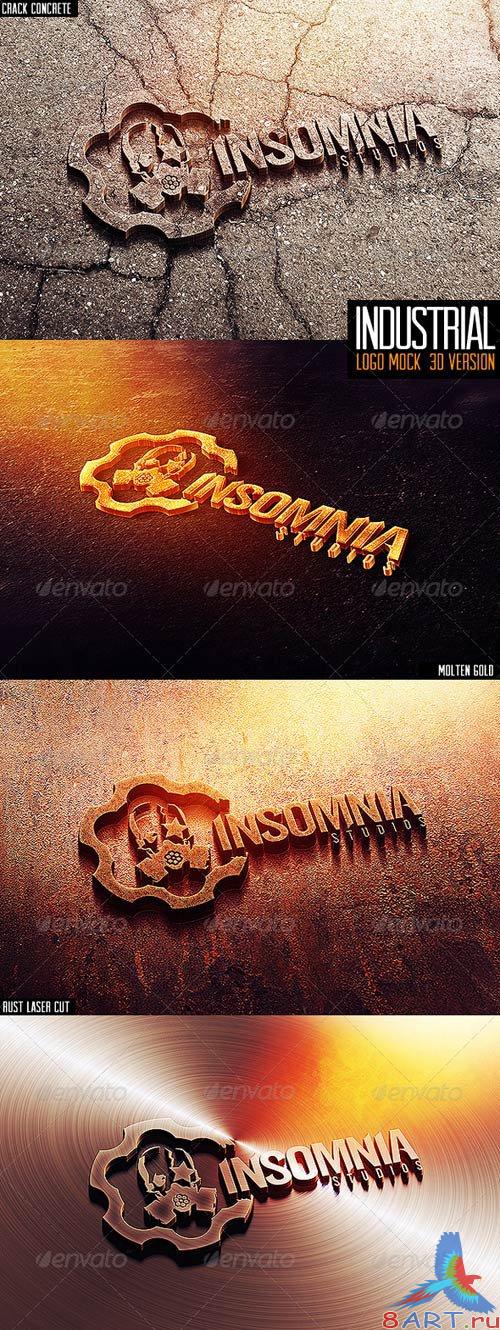 GraphicRiver Industrial Photorealistic 3D Logo Mock-Up