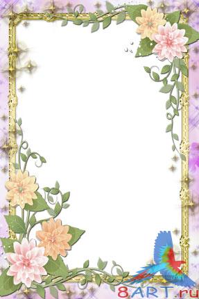 Flowers Frame.       PNG