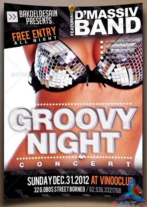 GraphicRiver Groovy Night Music Flyer