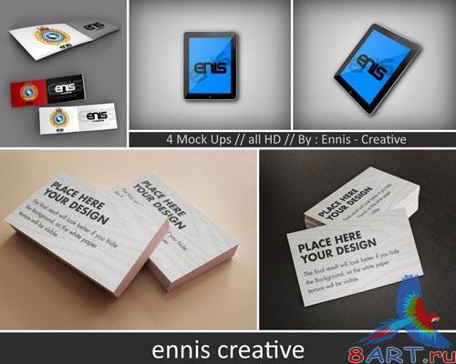 4 Mock Ups PSD Template