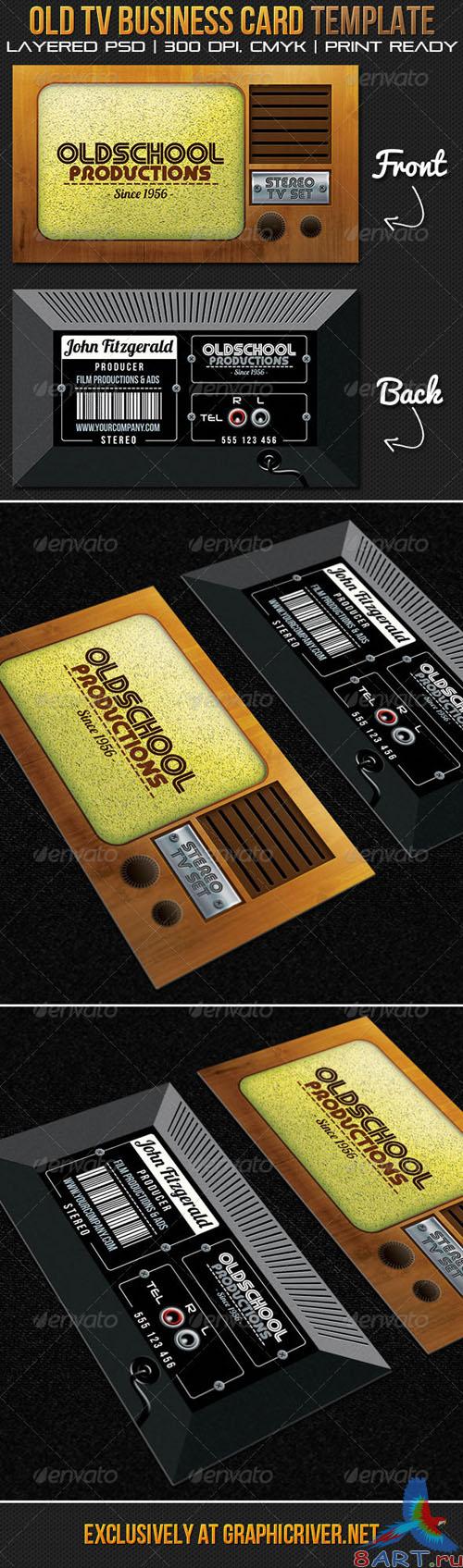 GraphicRiver - Oldschool Productions Business Card Template 2725802