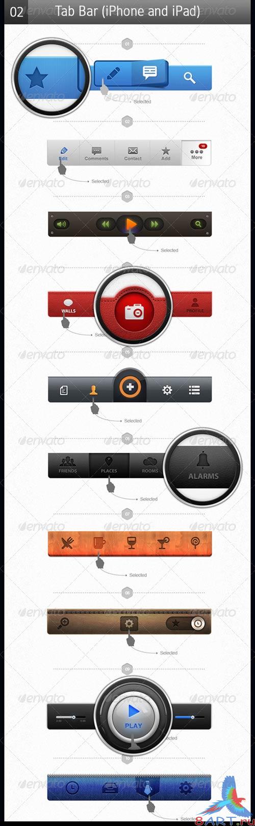 GraphicRiver UI Pack for iOS by rebirthPIXEL