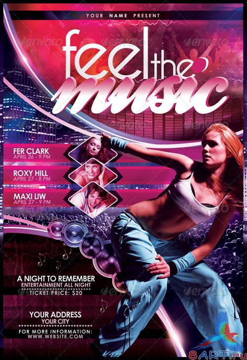 GraphicRiver Feel The Music Flyer Template GraphicRiver Feel The Music Flyer Template