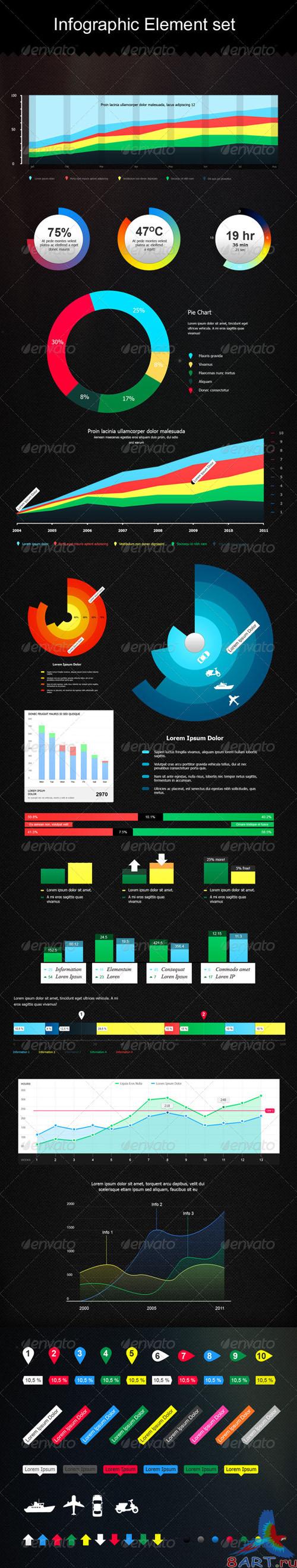 GraphicRiver - Infographic Element set 829733 GraphicRiver - Infographic Element set 829733
