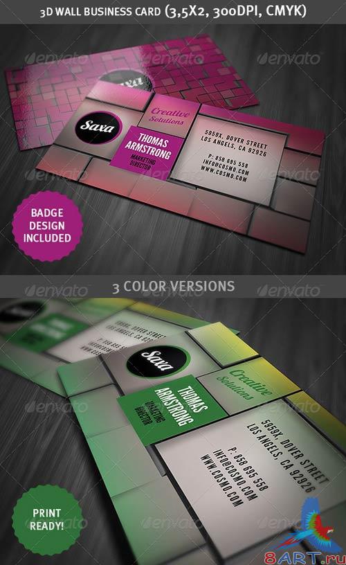 GraphicRiver 3D Wall Business Card