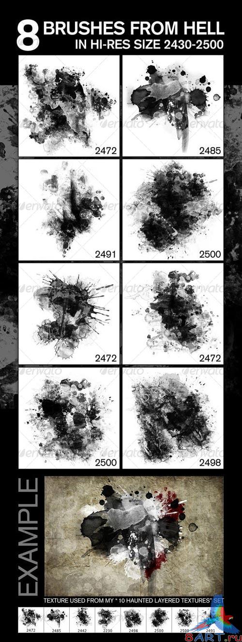 GraphicRiver 8 Fabulous Hi-Res Brushes (.ABR) from Hell!