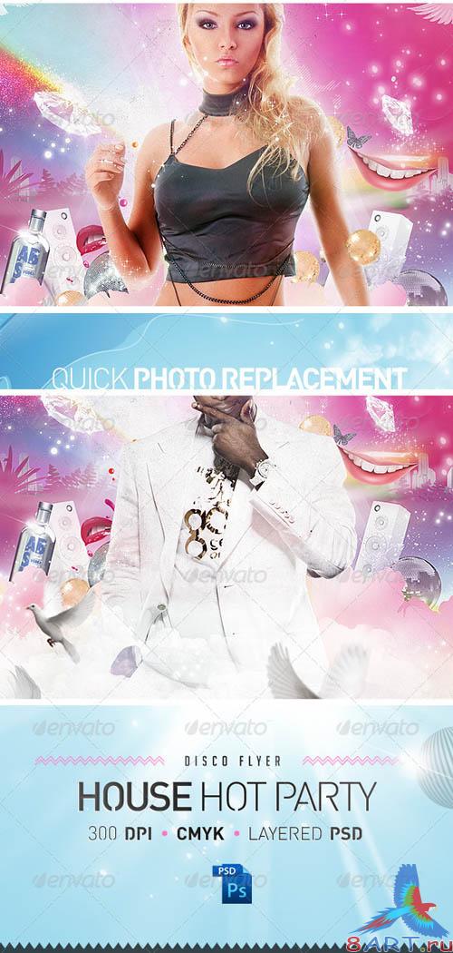 GraphicRiver House Party Disco Flyer Template GraphicRiver House Party Disco Flyer Template