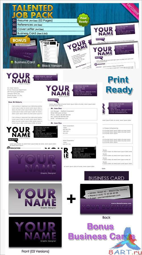Talented JOB PACK PSD Template Talented JOB PACK PSD Template