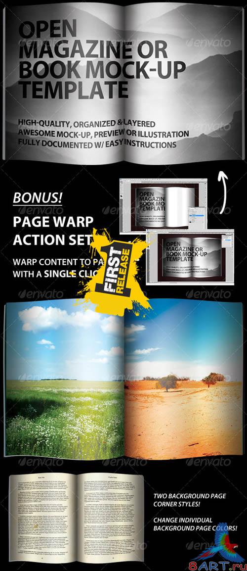 Open Magazine or Book Template - GraphicRiver