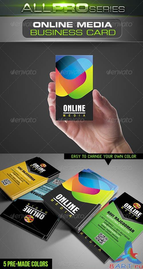 GraphicRiver Online Media Business Card