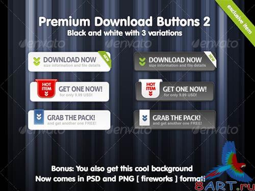 GraphicRiver Premium Download Buttons 02