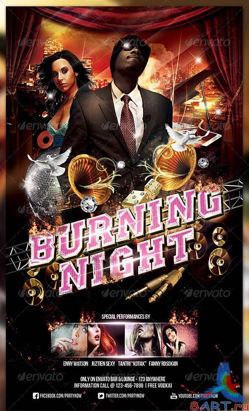 GraphicRiver Burning Night Flyer