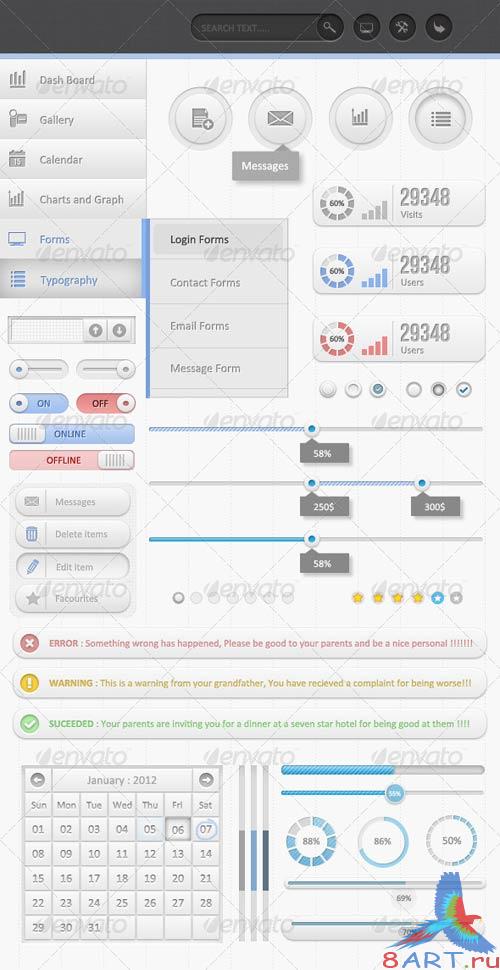 GraphicRiver Ultra Clean Dash Board UI Kit