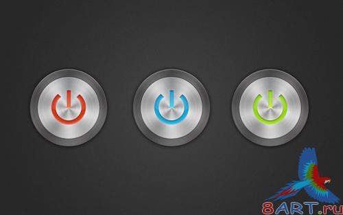 On-Off PSD Buttons