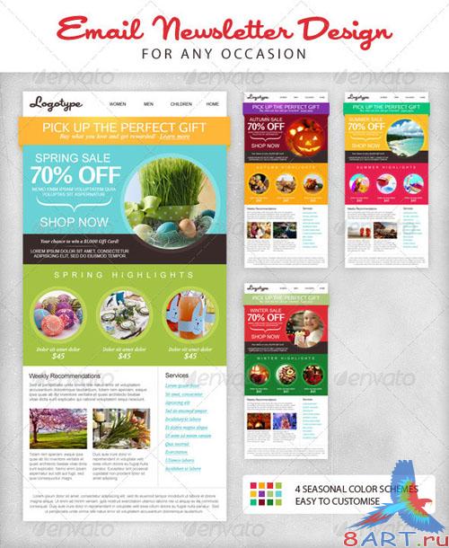 GraphicRiver - Seasonal Email Newsletter Template 2508648