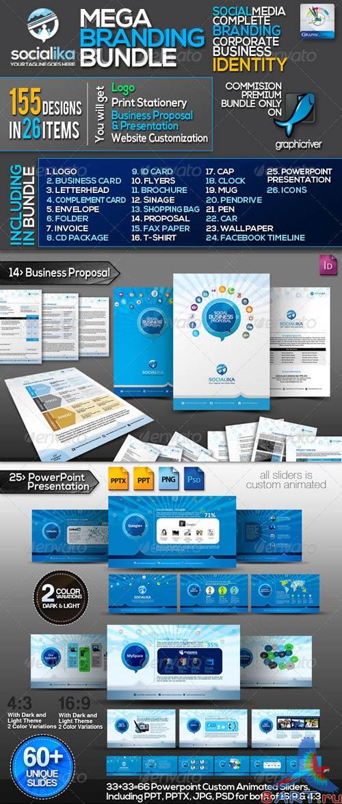 GraphicRiver Socialika: Social Media ID Mega Branding Bundle