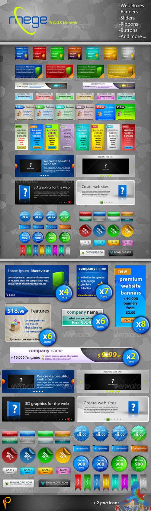 GraphicRiver - Mega Web 2.0 Elements GraphicRiver - Mega Web 2.0 Elements