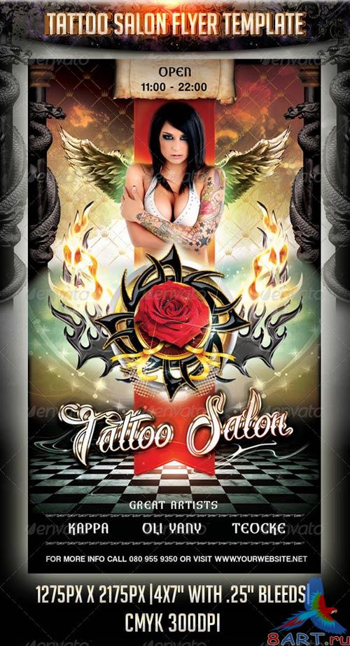 GraphicRiver Tattoo Salon Flyer Template