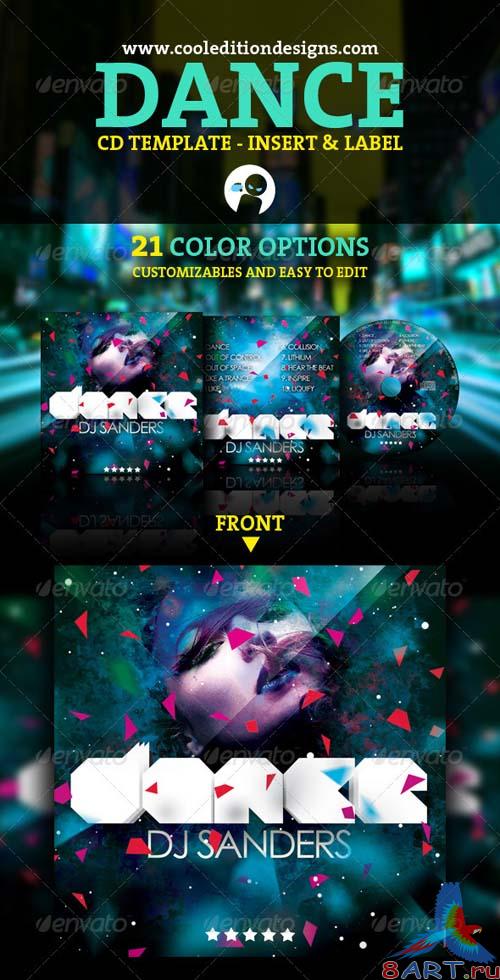 GraphicRiver Dance CD Insert and CD Label