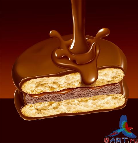 Chocolate cake PSD