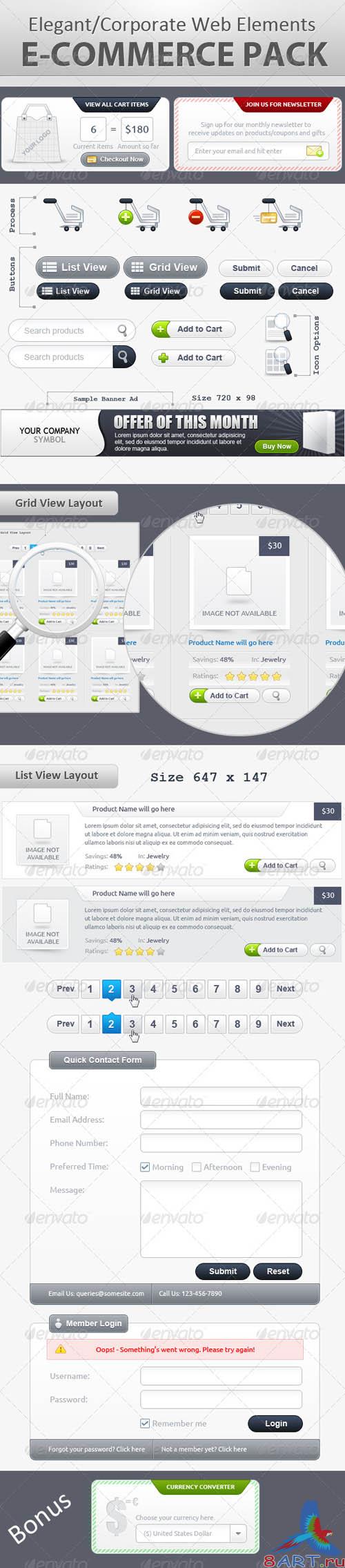 GraphicRiver E-Commerce Pack for Online Shopping Cart GraphicRiver E-Commerce Pack for Online Shopping Cart